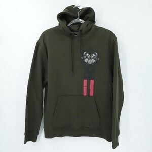 Tapout Hoodie Mens L Olive Green Graphic Pullover Fleece Sweatshirt MMA Training